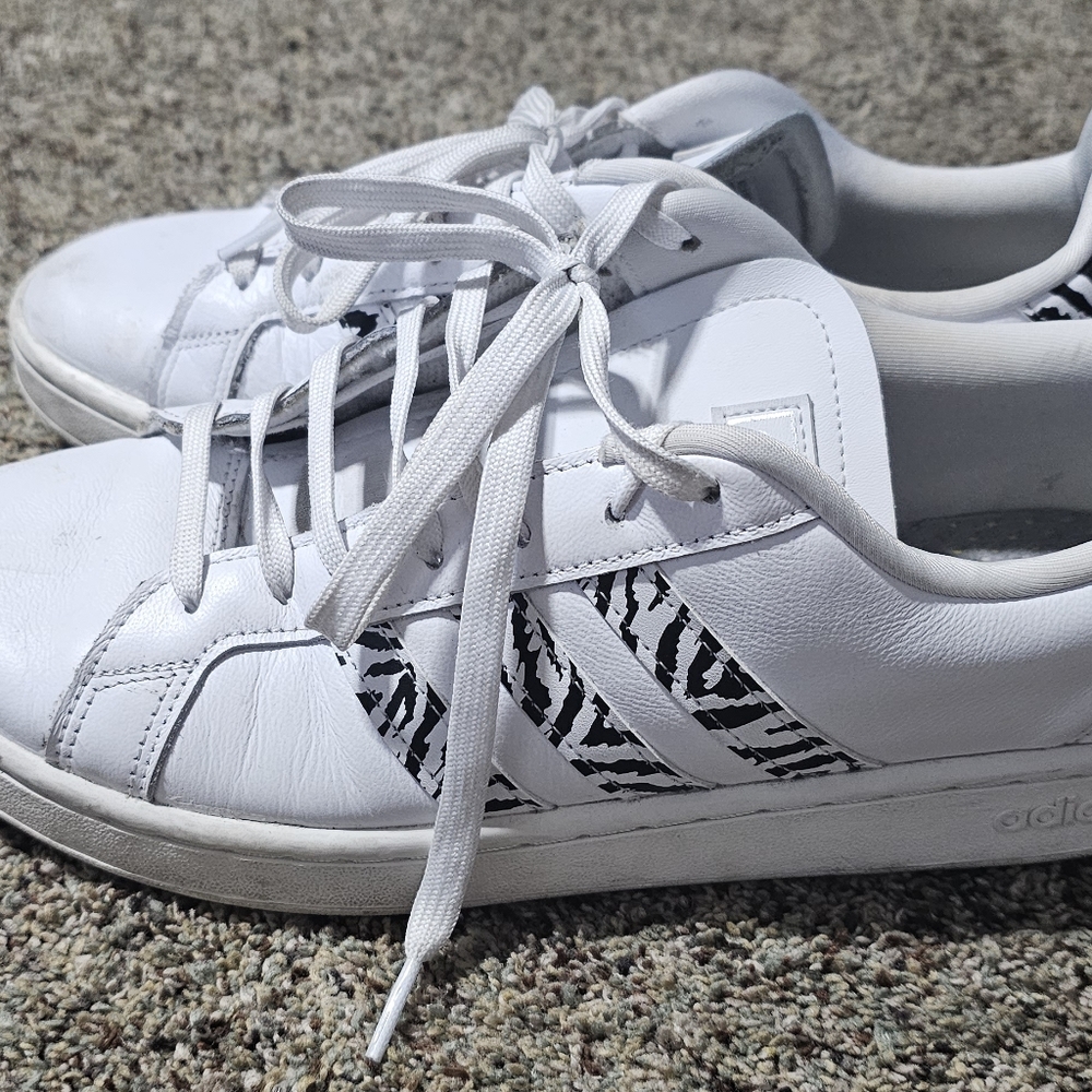 Adidas with zebra stripe